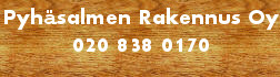 Pyhäsalmen Rakennus Oy logo